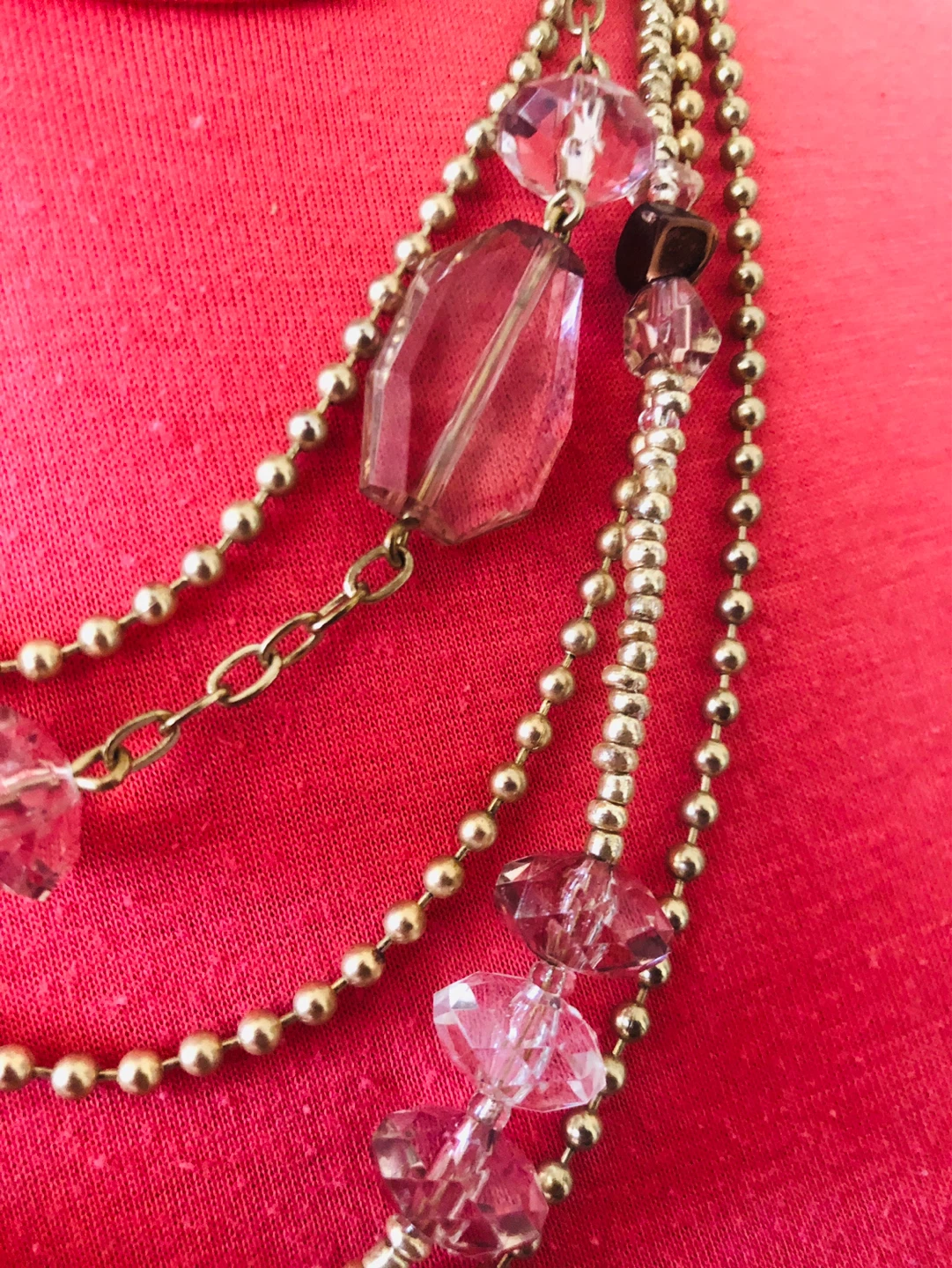 Chico's Silver Tone Multi-Strand Beaded Necklace - photo 2