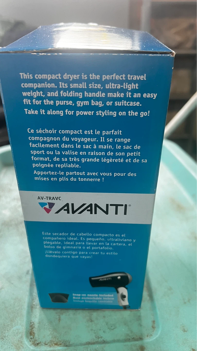 AVANTI Folding Travel Hairdryer - photo 2