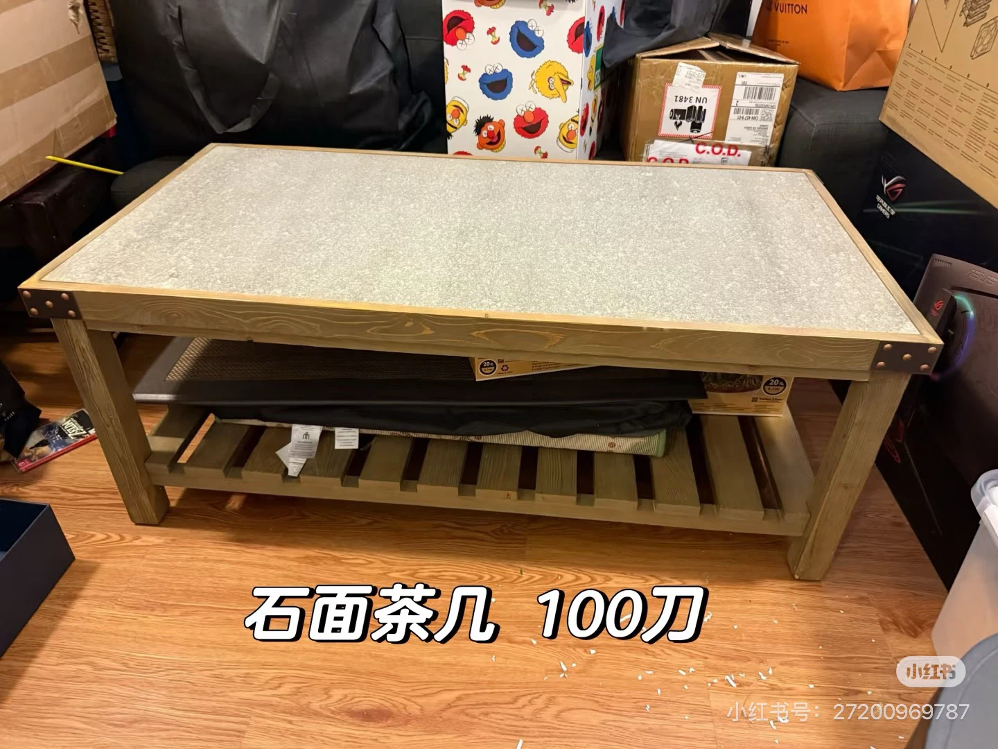 Coffee Table with Stone Top