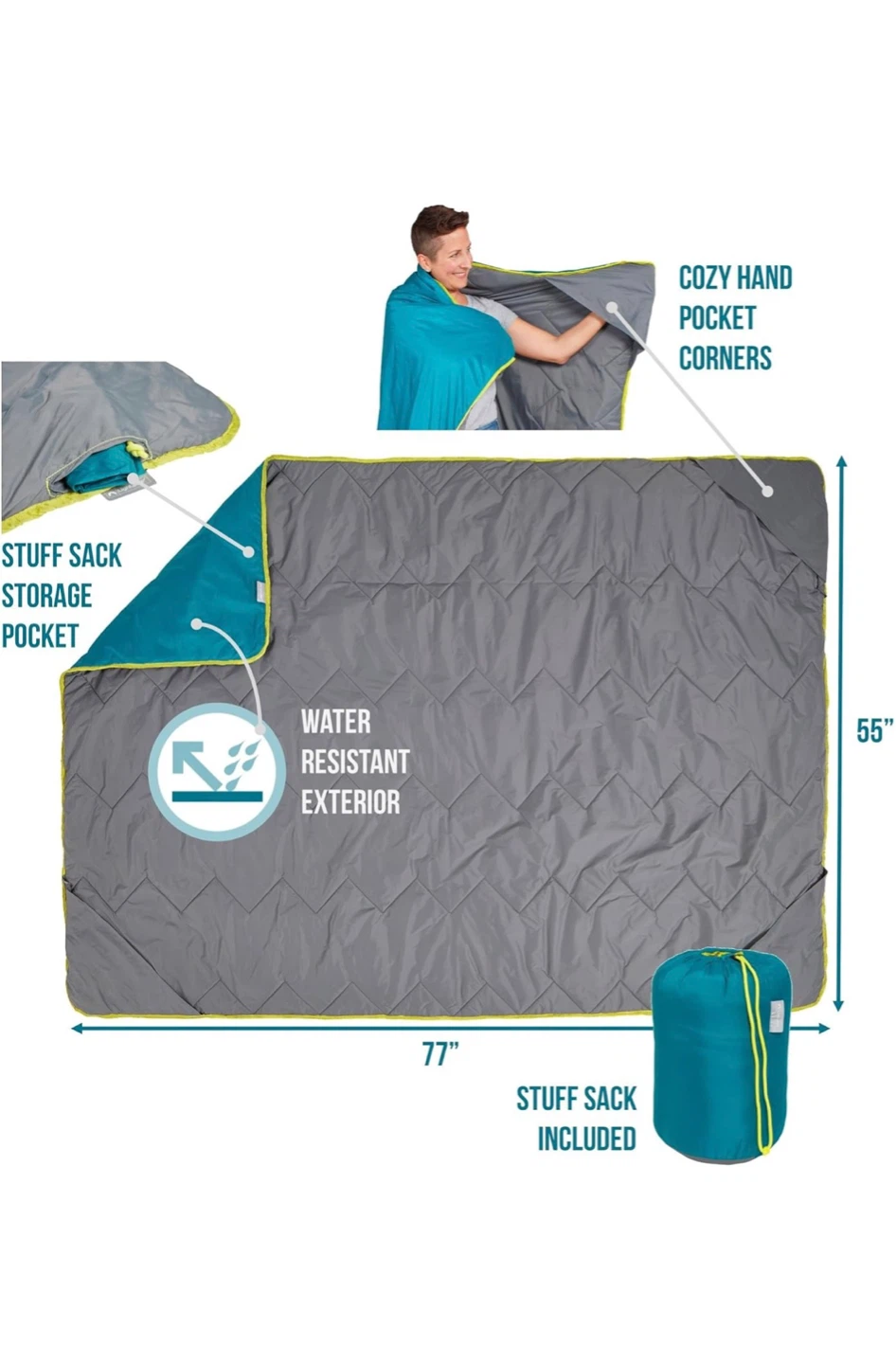 Outdoors sundown camp Quilt, camp blanlet - photo 3