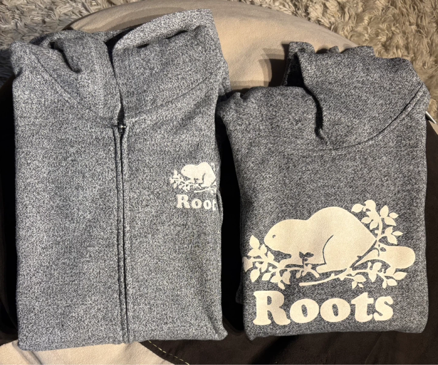 Roots Grey Zip-Up Hoodie