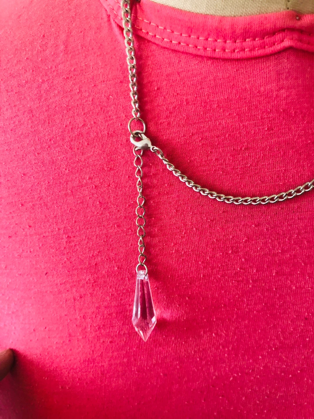 Clear Crystal Pendant Necklace - photo 3