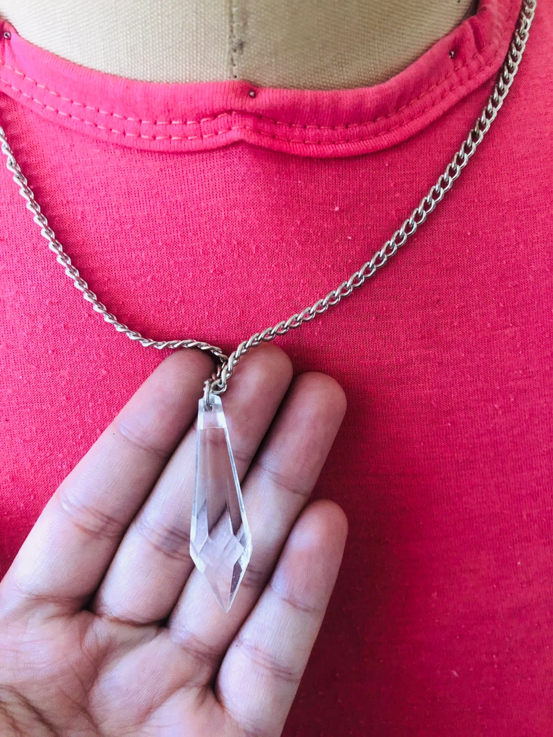 Clear Crystal Pendant Necklace - photo 2