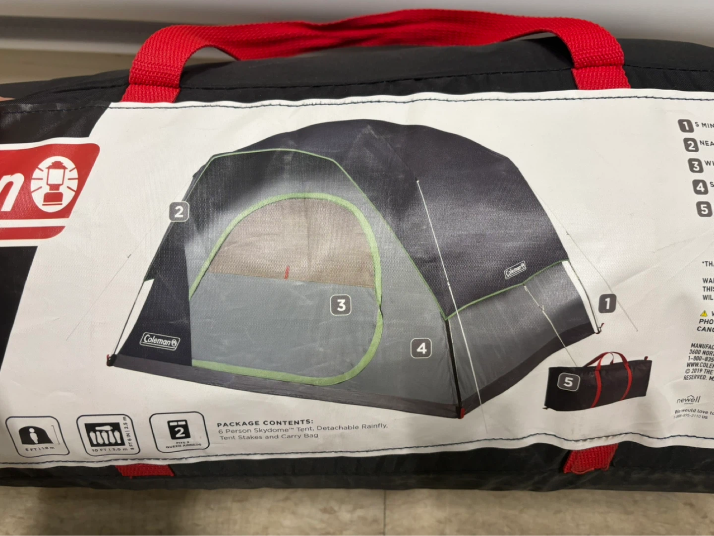 Coleman 6 person SKYDOME camping tent