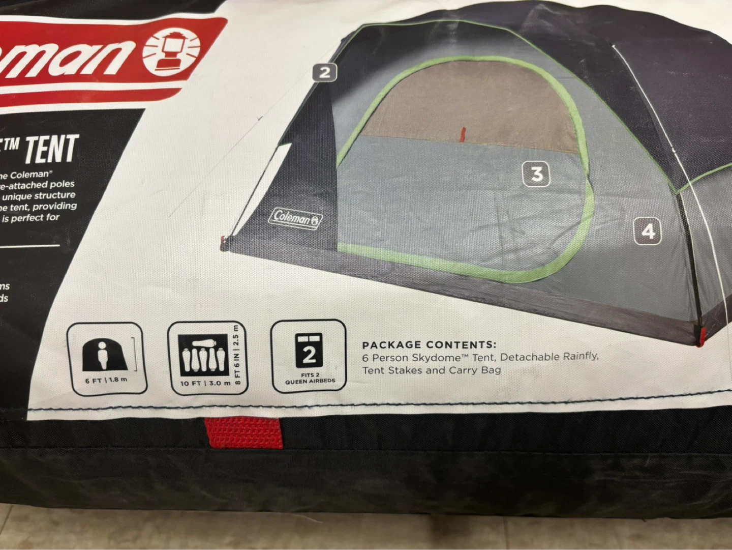Coleman 6 person SKYDOME camping tent - photo 3
