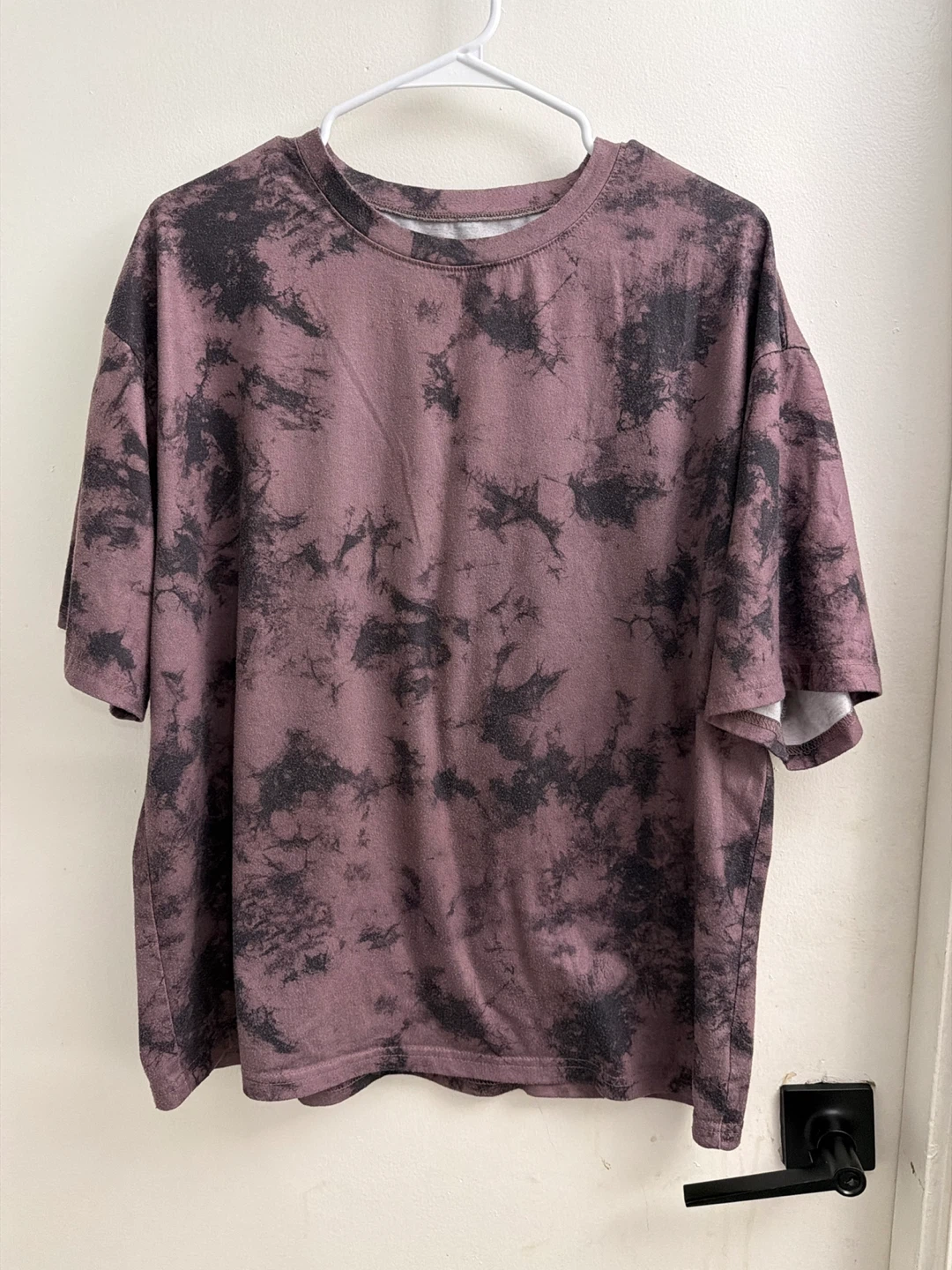 SHEIN Tie-Dye T-Shirt - Purple/Black - Size M