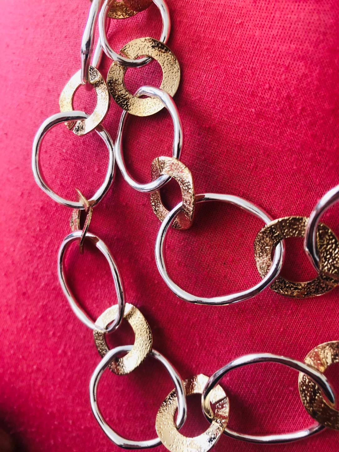Two-Tone Link Necklace and bracelet - photo 4