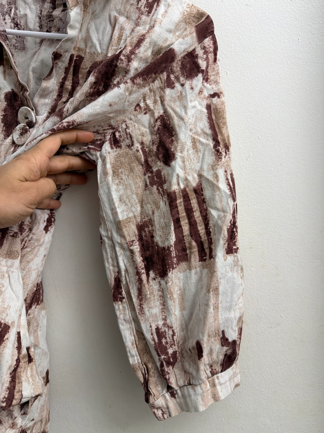 Women's Abstract Print Collared Shirt - photo 3