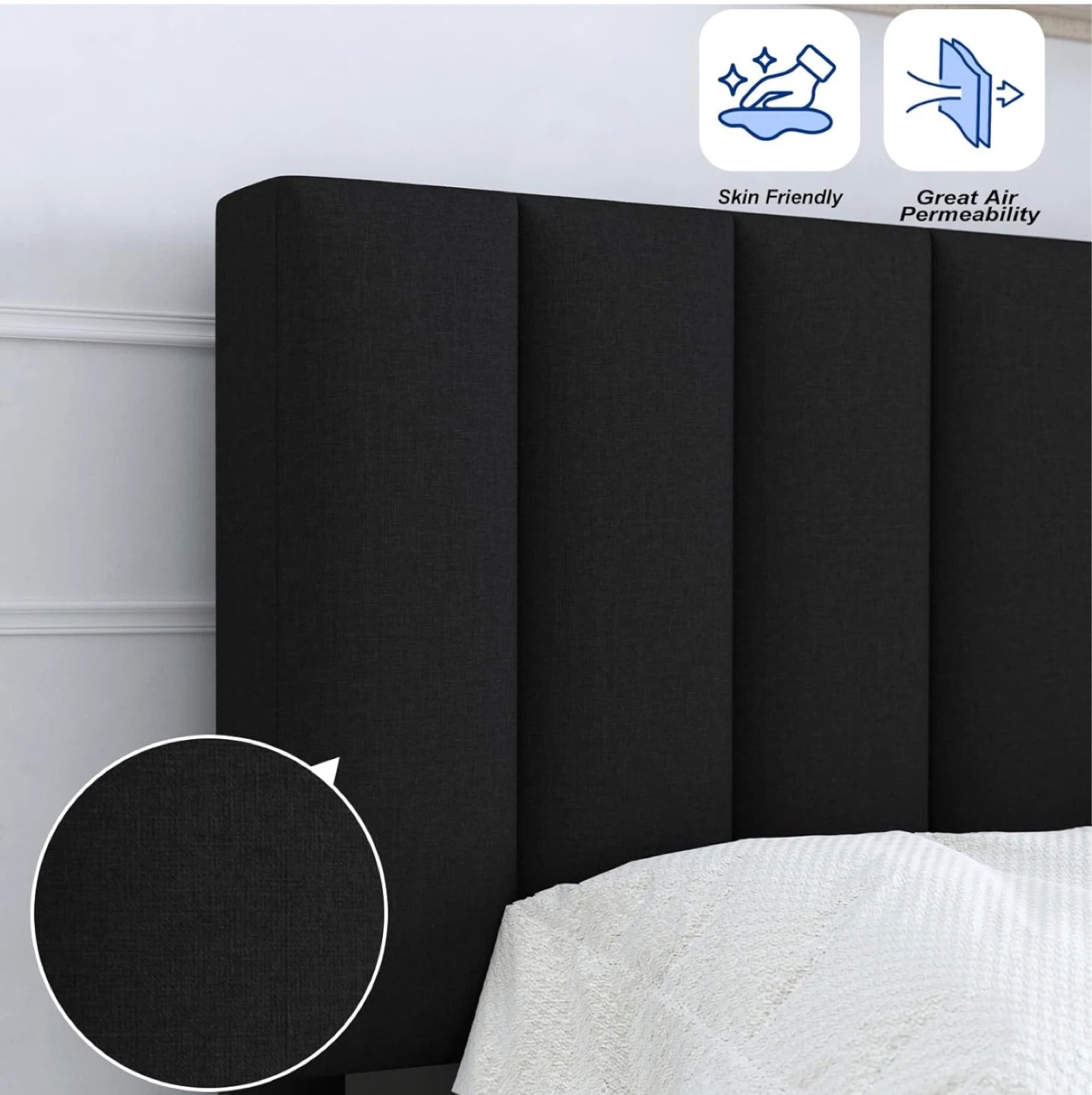 Queen Size Upholstered Platform Bed Frame - photo 3