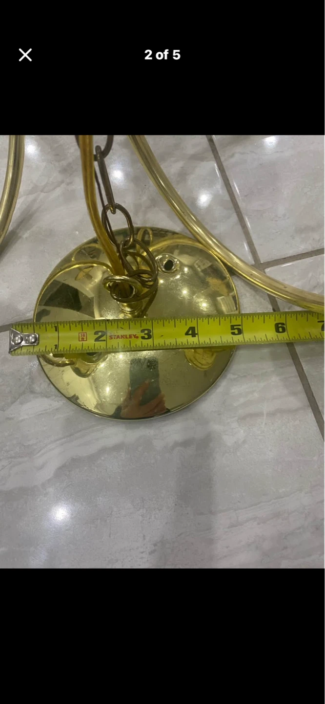 Brass Chandelier - 5 Light - photo 2