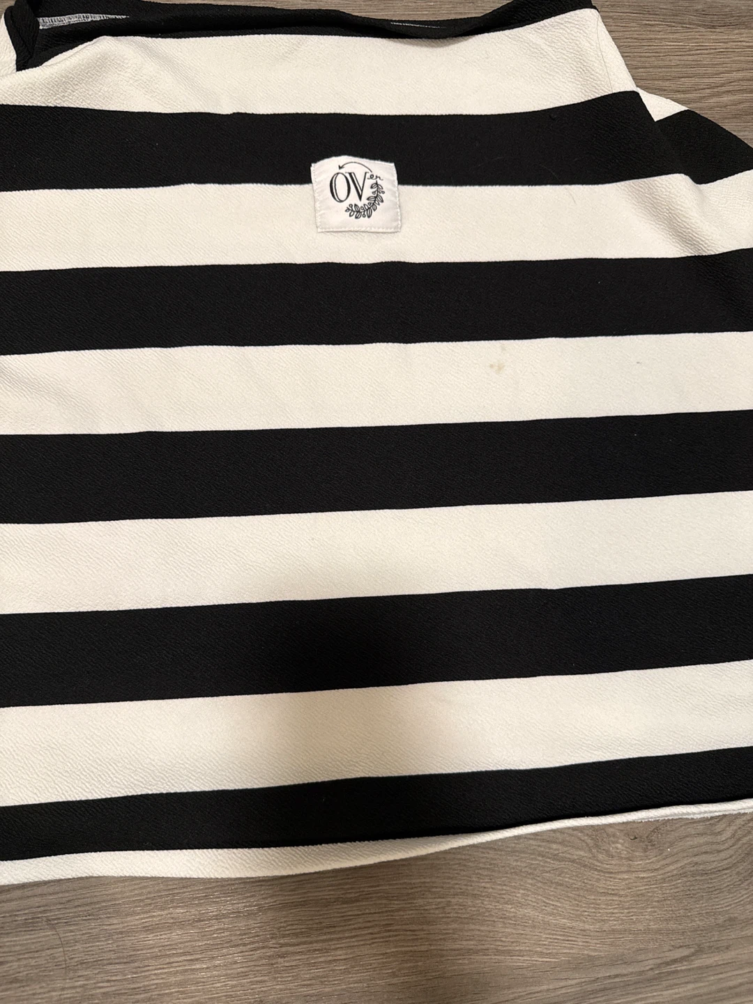Black and White Striped Tote Bag - photo 2