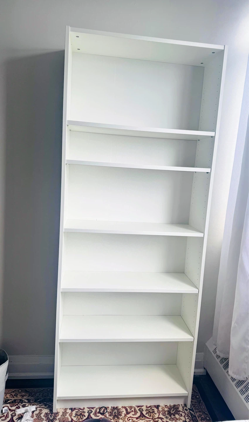 White adjustable storage shelf