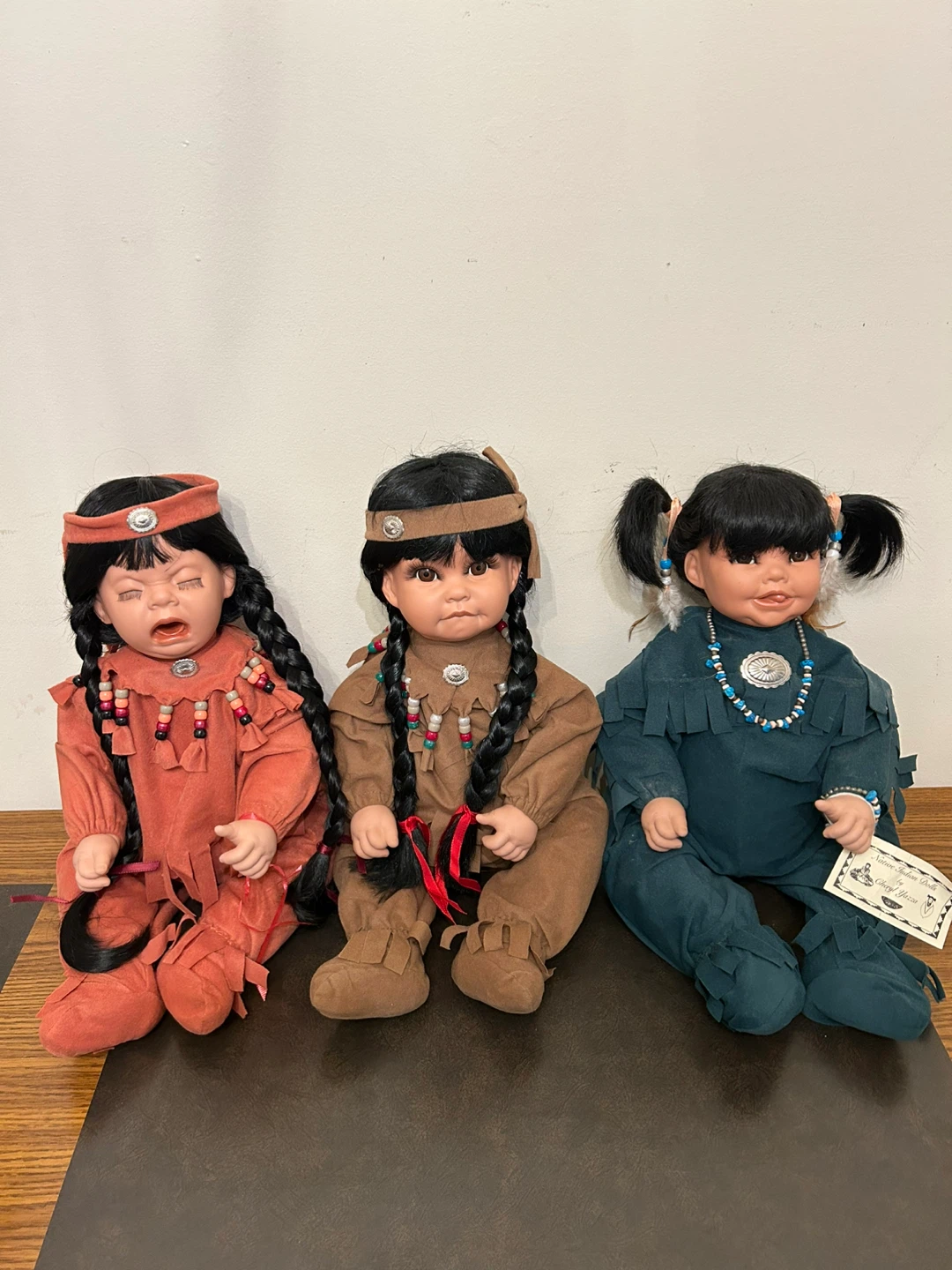 Collection of 3 Native American Dolls