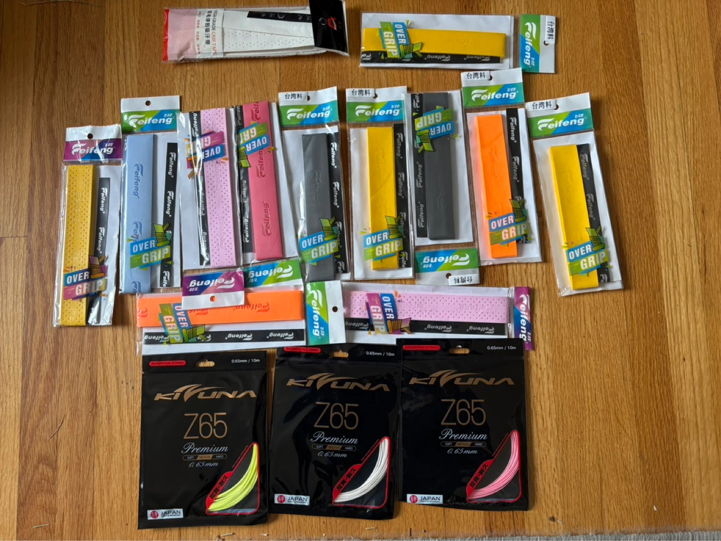 Feifeng & Kituna Overgrips and badminton Grip Tape Lot