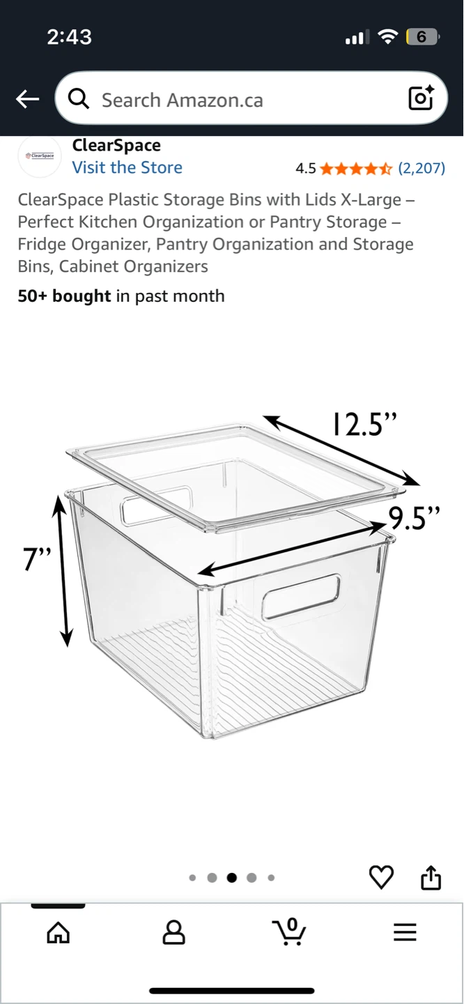 ClearSpace Plastic Storage Bins with Lids - 8 Pack - photo 4