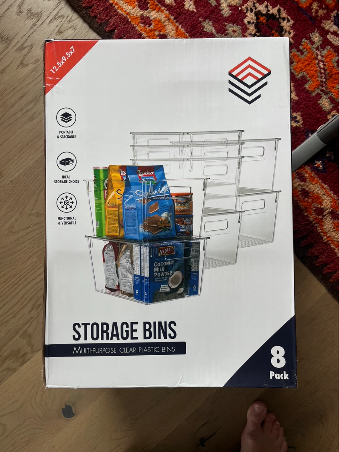 ClearSpace Plastic Storage Bins with Lids - 8 Pack
