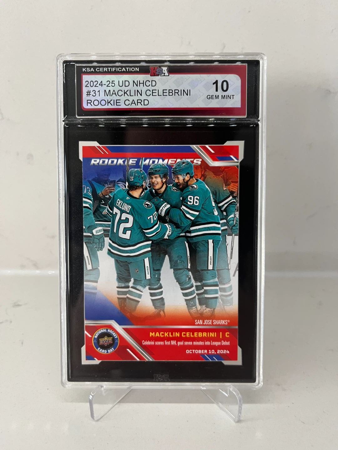 2024-25 Upper Deck Macklin Celebrini Rookie NHCD-31 KSA 10