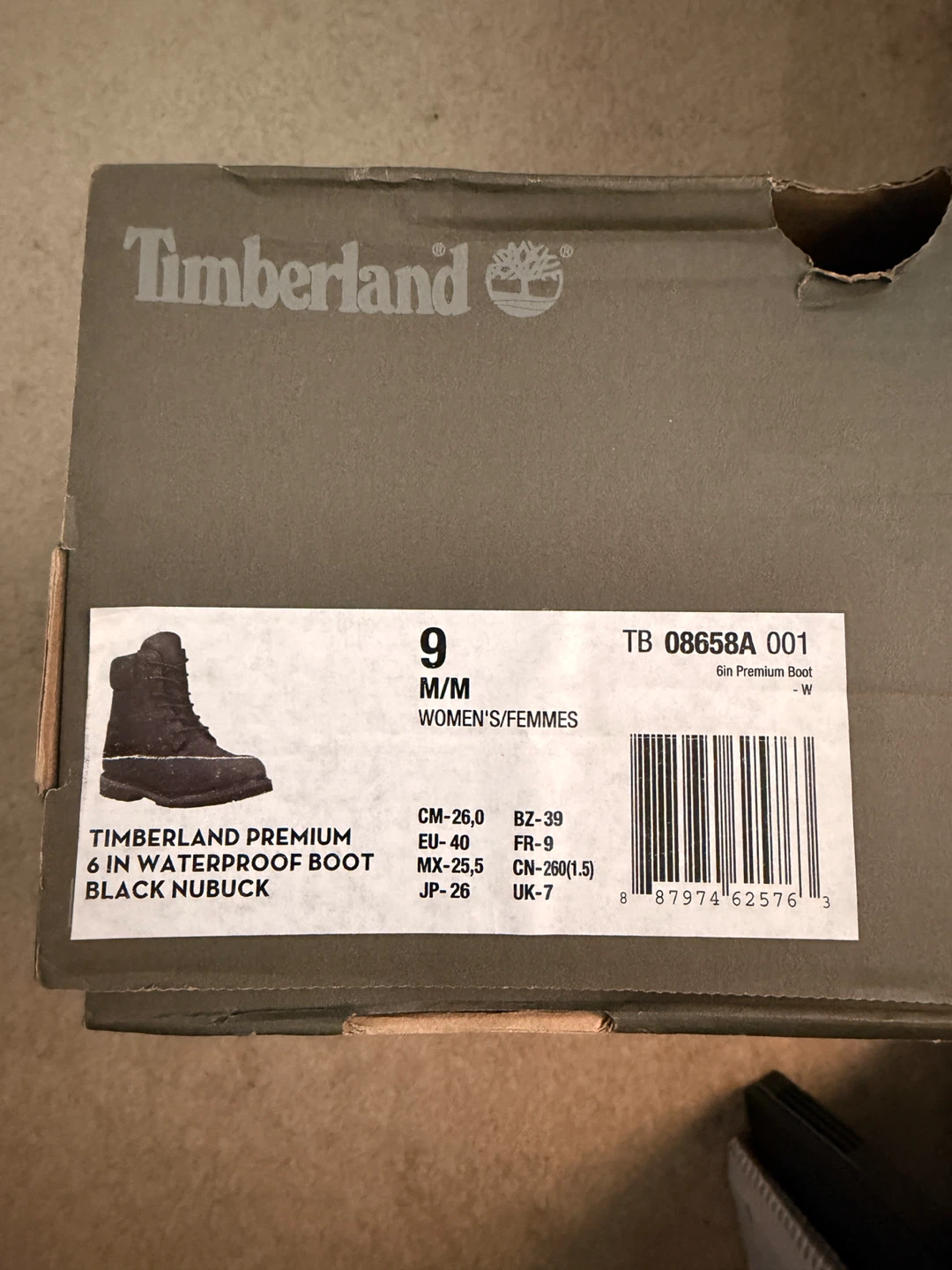 Timberland Premium 6" Waterproof Boot - Black Nubuck - photo 3
