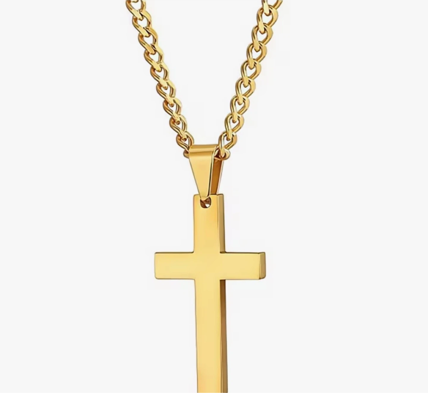 Gold-tone Cross Pendant Necklace - photo 3