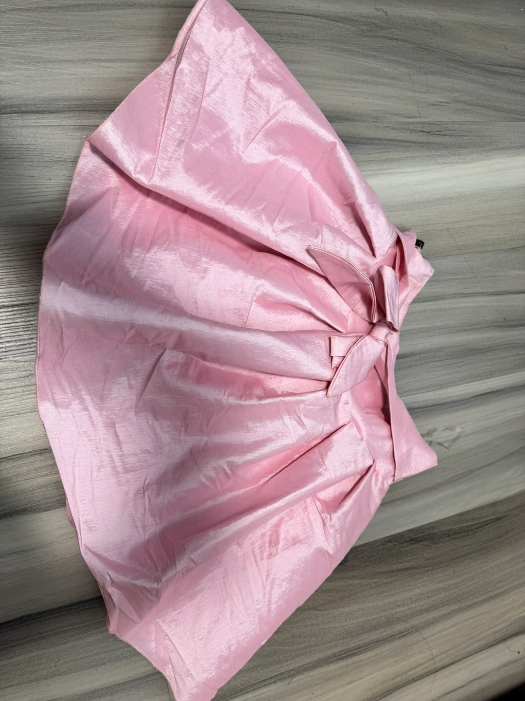 Fashion Nova Pink Satin Bow Skirt - photo 2