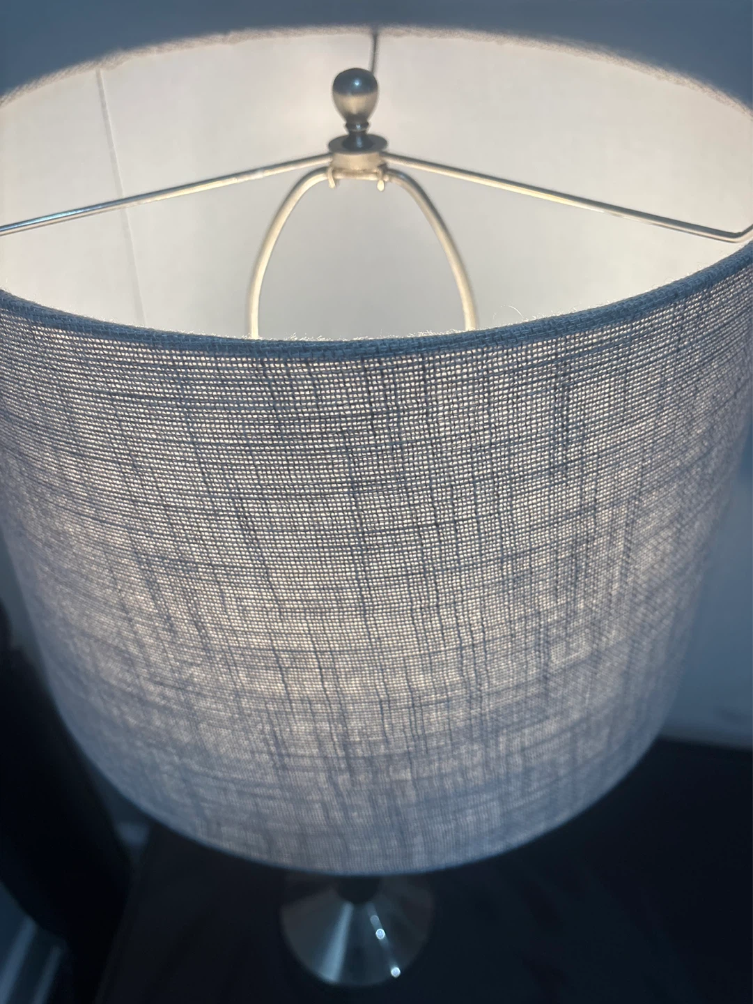 Table Lamp with Textured Metal Base - photo 4
