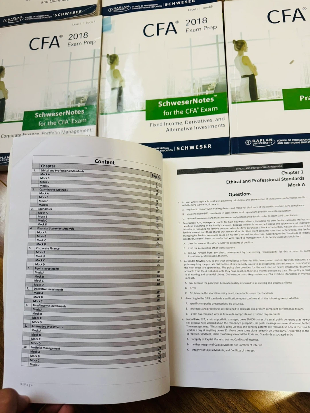 CFA 2018 Exam Prep SchweserNotes Books 1-5 + Practice Exams | Karrot