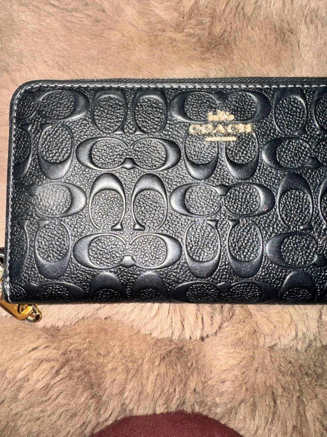 Coach Signature Zip Around Wallet