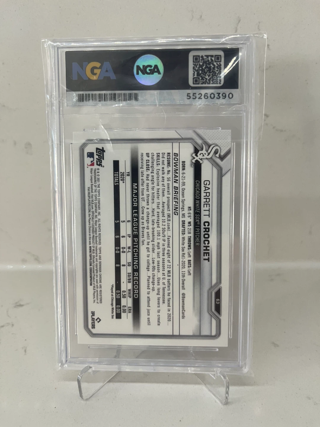 2021 Bowman Chrome Garrett Crochet Rookie Card - photo 2
