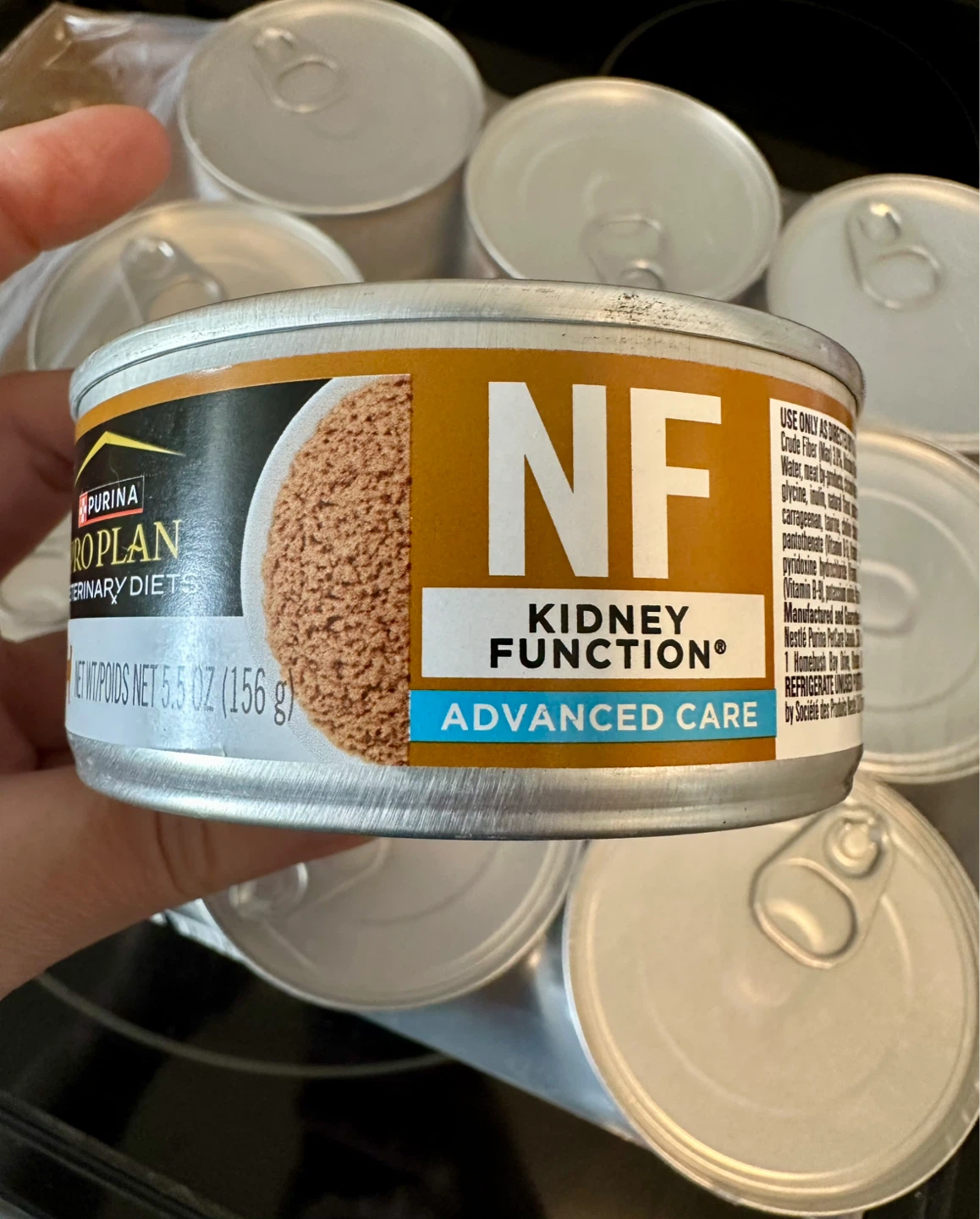 19 cans of 5.5oz Purina Pro Plan NF Kidney canned cat food