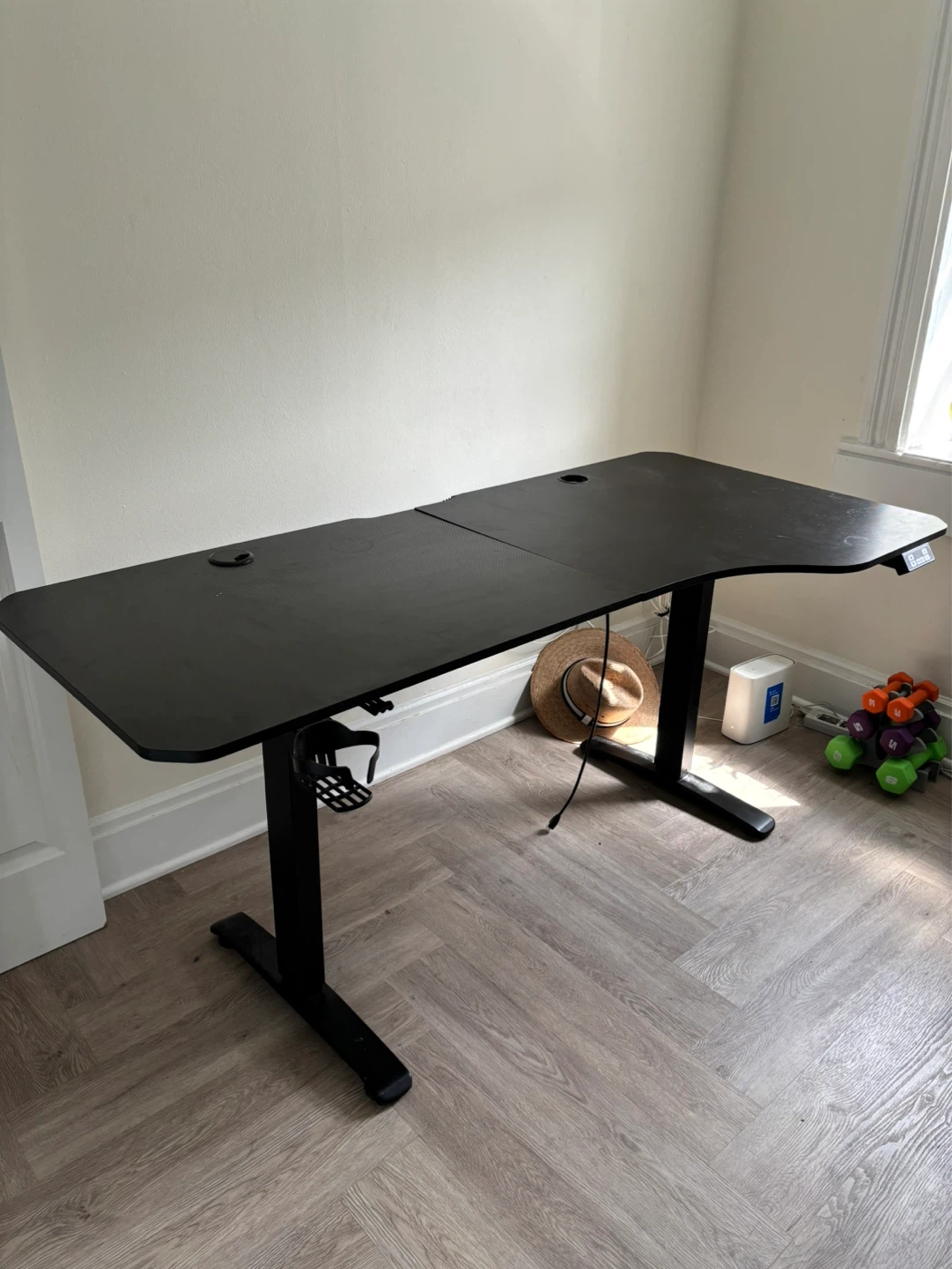 Black Standing Desk with Cup Holder - photo 3