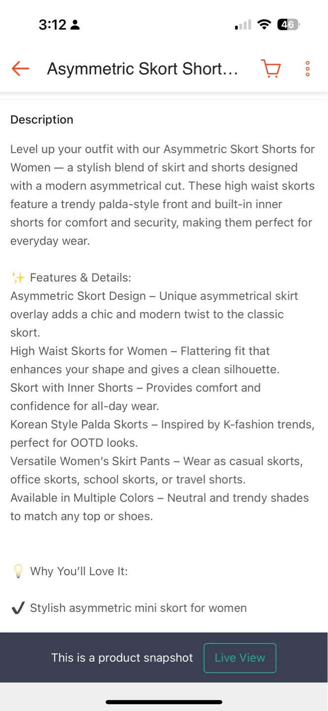 Asymmetric Skort Shorts - Mustard Yellow - photo 3