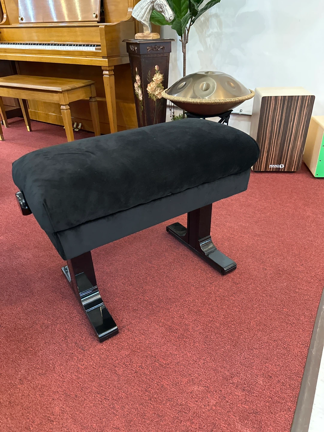 Black Adjustable Piano Bench Stool - photo 3