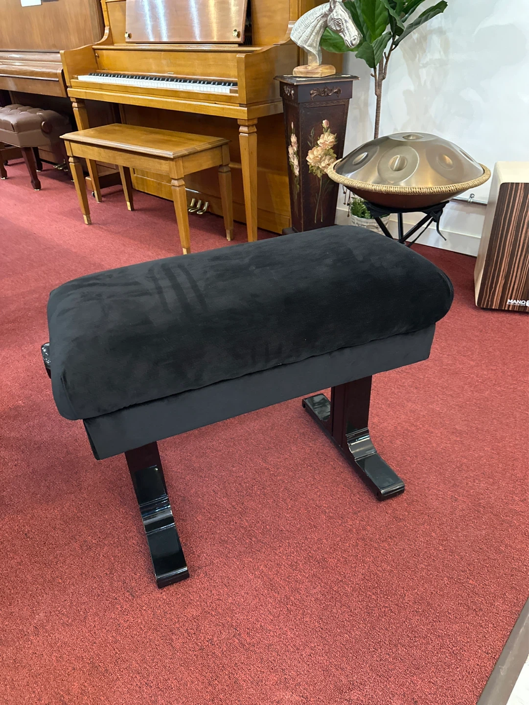 Black Adjustable Piano Bench Stool - photo 2
