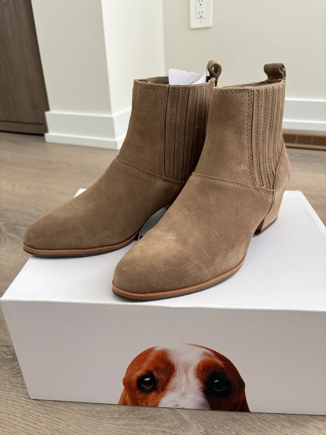 Hush Puppies Suede Ankle Boots - Size 6.5