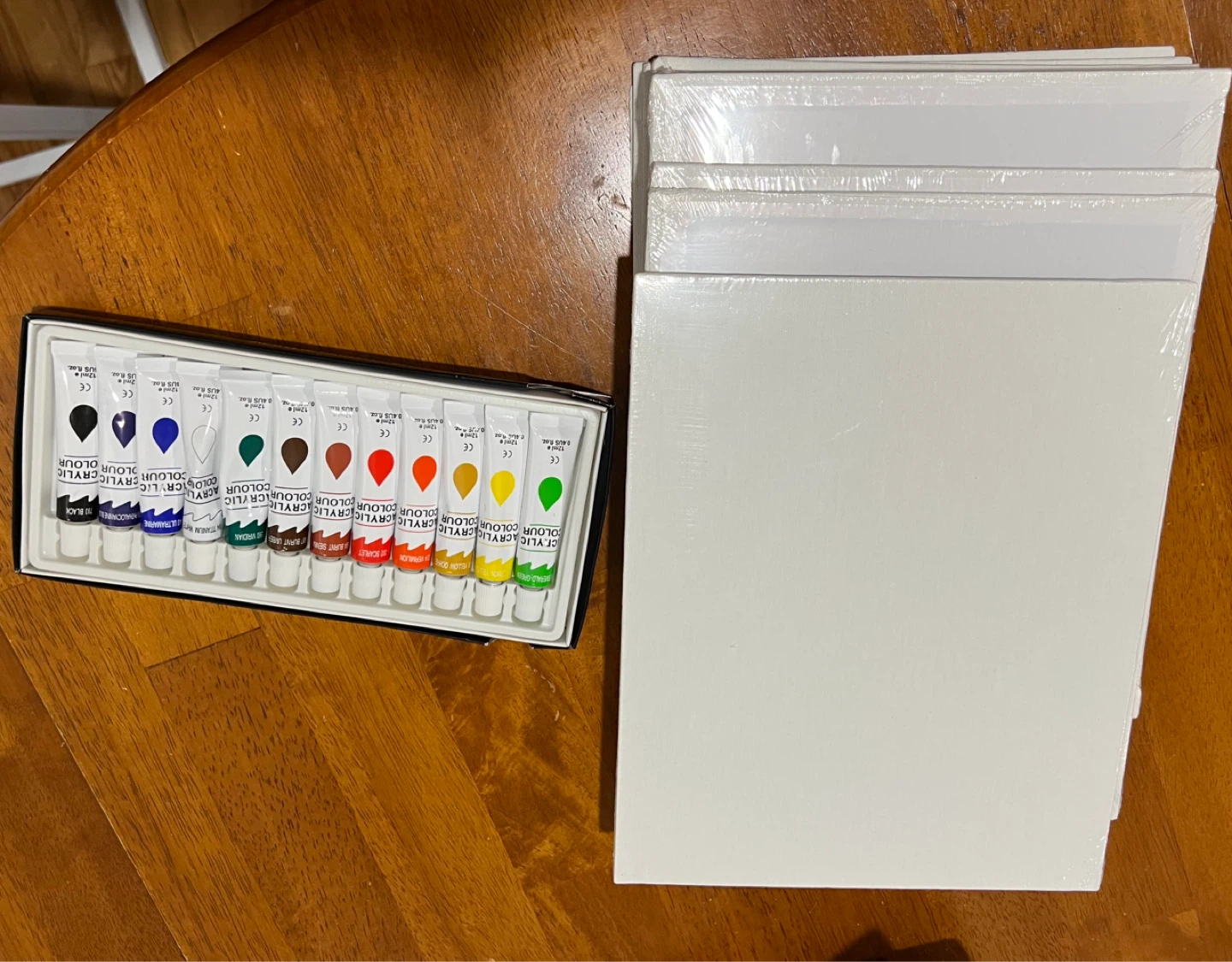 The Artist Acrylic Paint Colors Set with 6 Canvases - photo 2