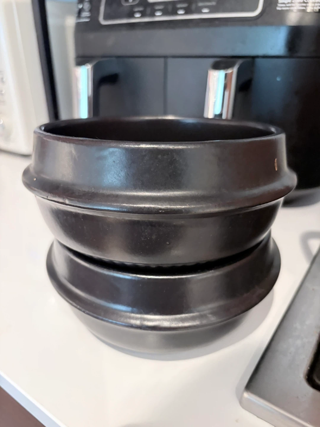 Set of 2 Black Stone Bowls - photo 2
