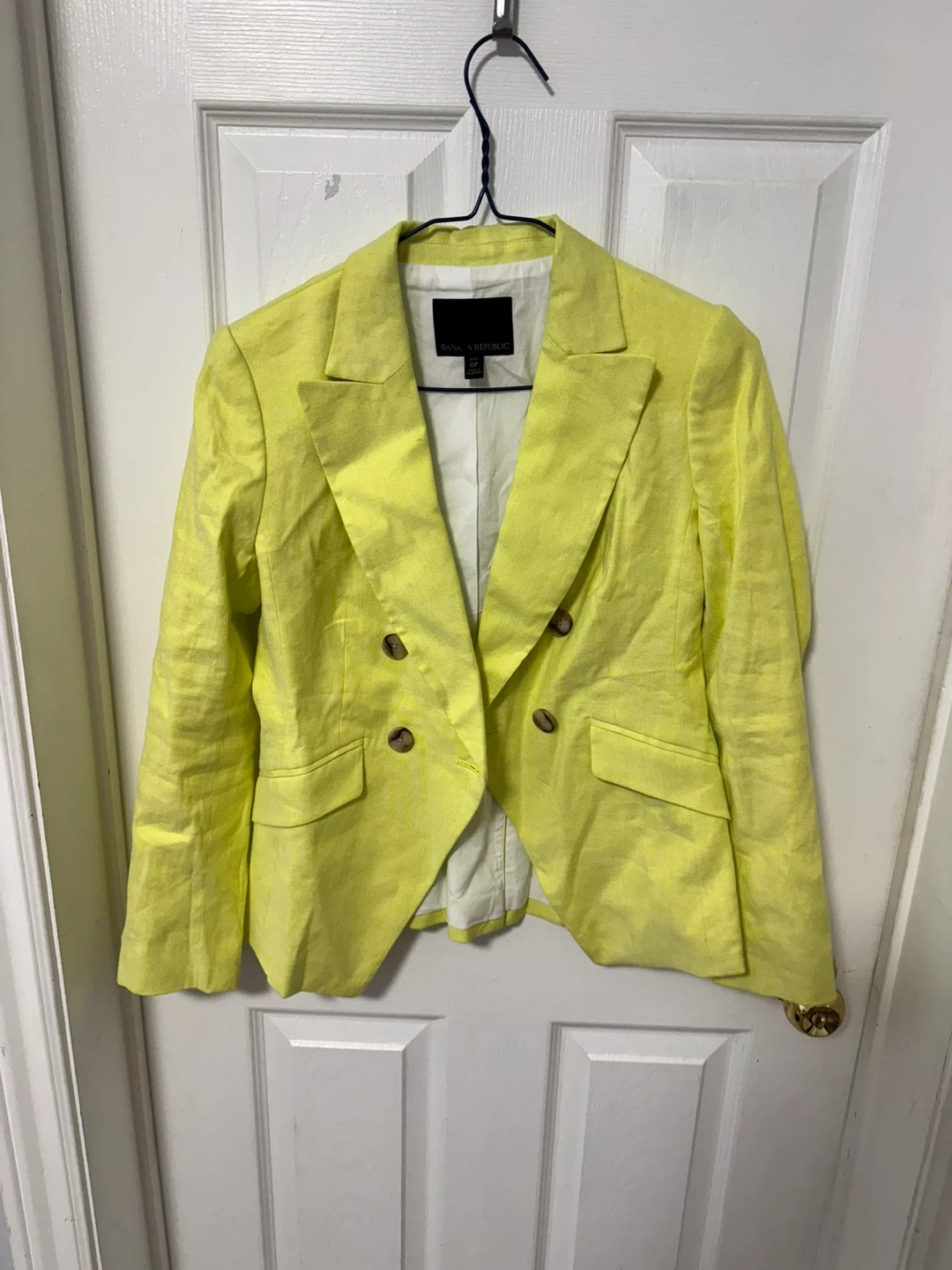 Banana Republic Linen Blazer - Yellow