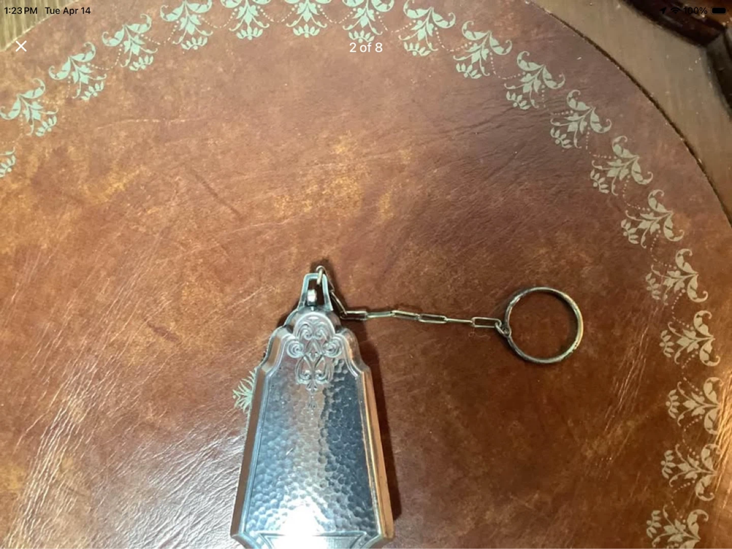 Ant/Vic Embossed S Plated Chatelaine Style Coin Dance Purse 🐞 - photo 2