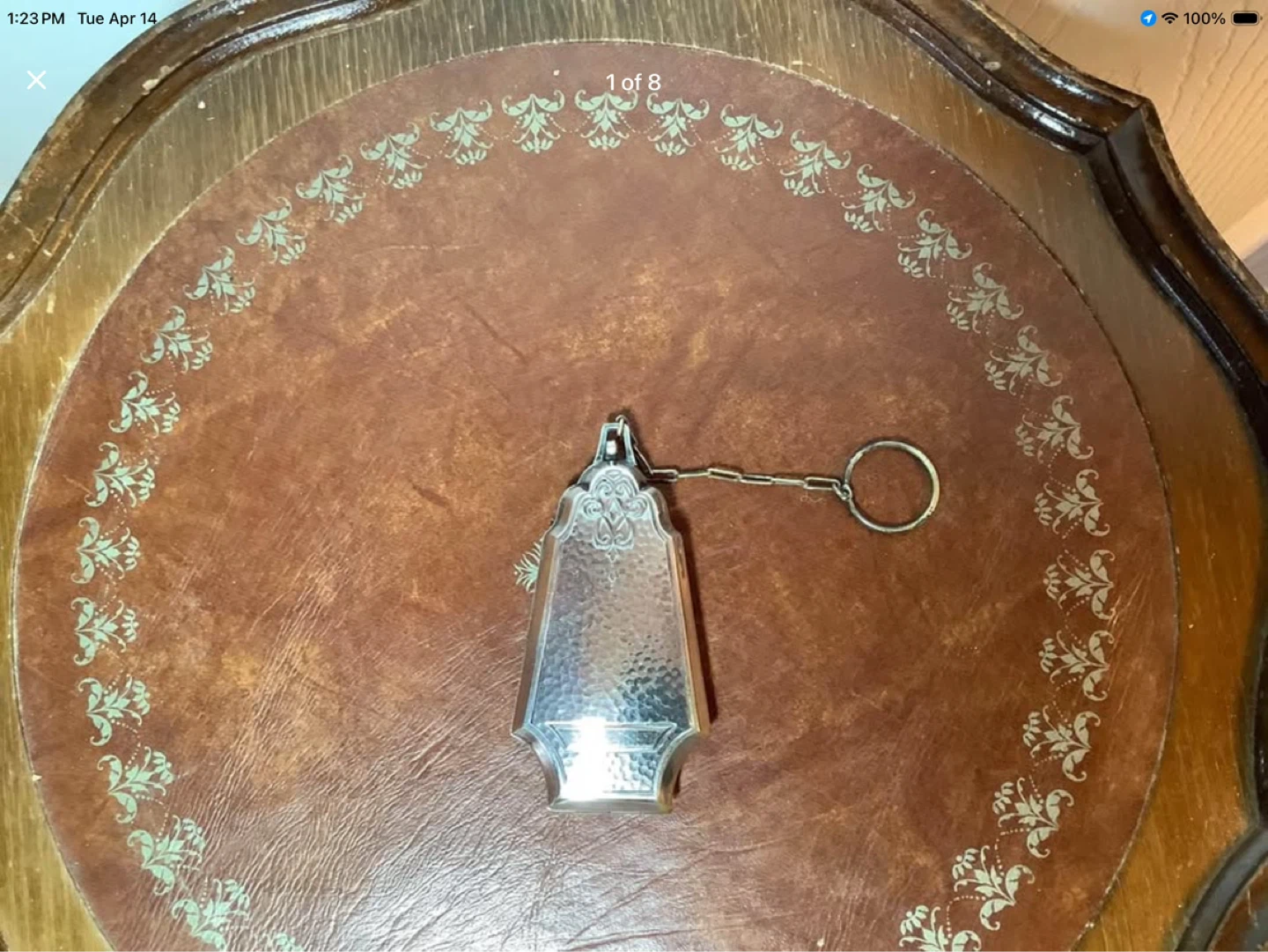 Ant/Vic Embossed S Plated Chatelaine Style Coin Dance Purse 🐞