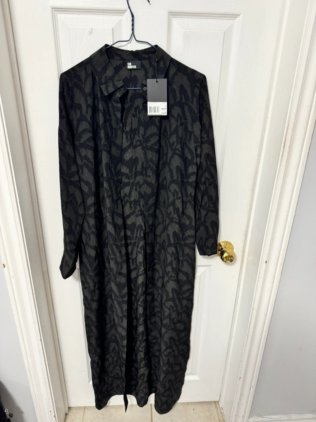 The Kooples Feather Print Silk Dress