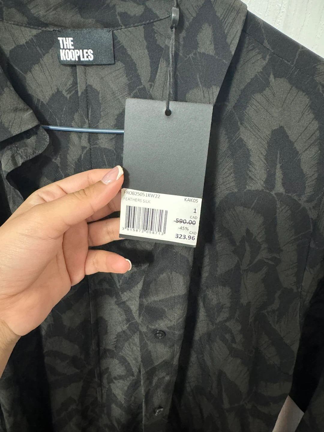 The Kooples Feather Print Silk Dress - photo 3