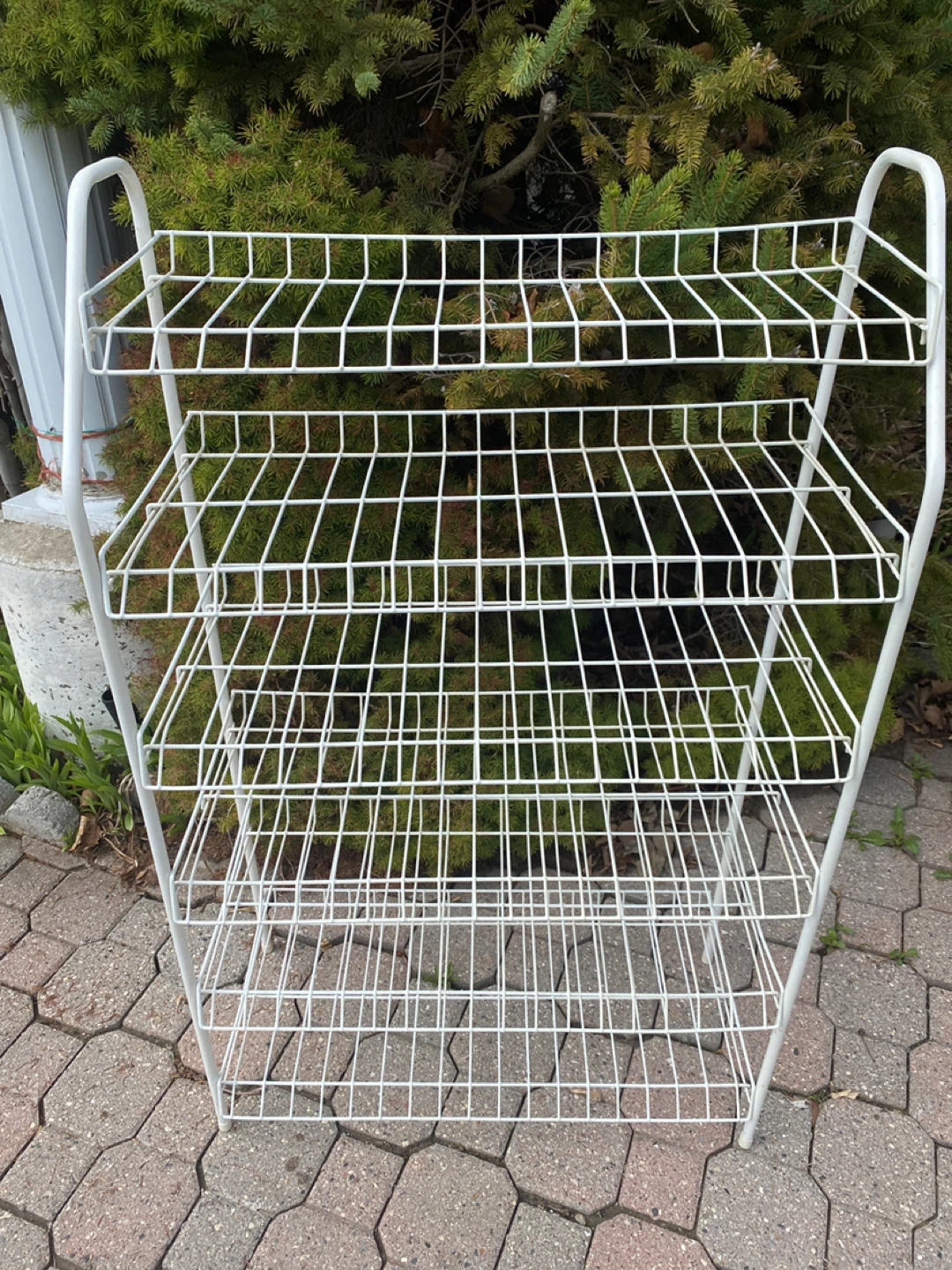 White Metal Wire Six Tier Shelf Unit - photo 2