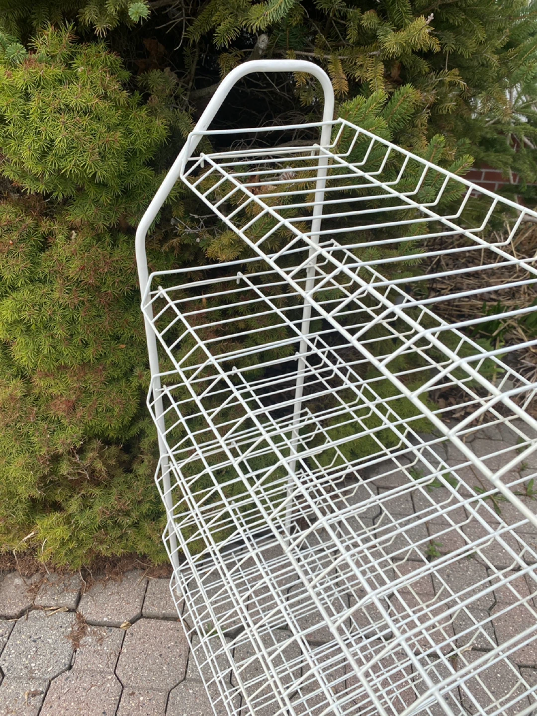 White Metal Wire Six Tier Shelf Unit - photo 3
