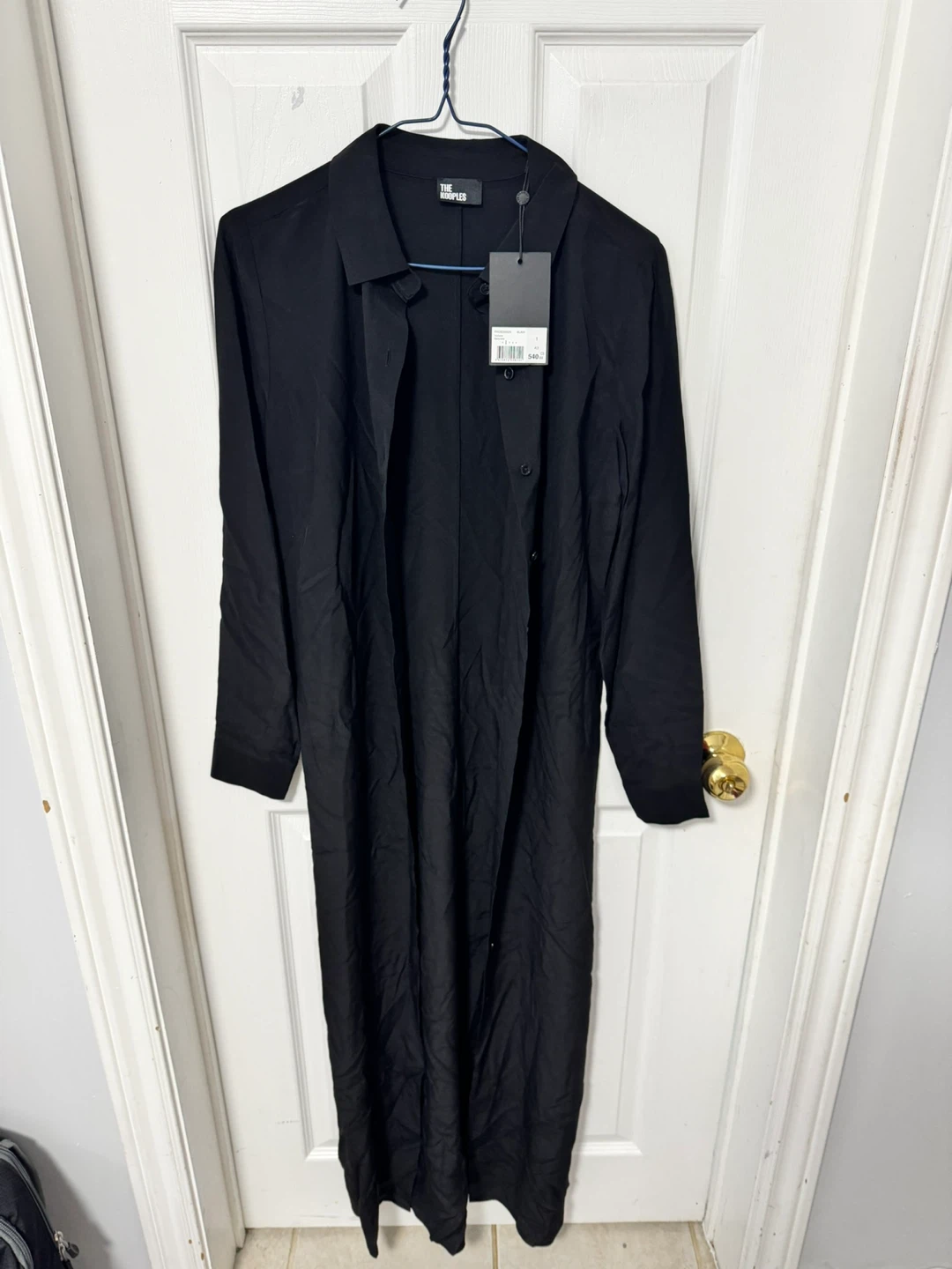 The Kooples Black Button-Up Maxi Dress Size S