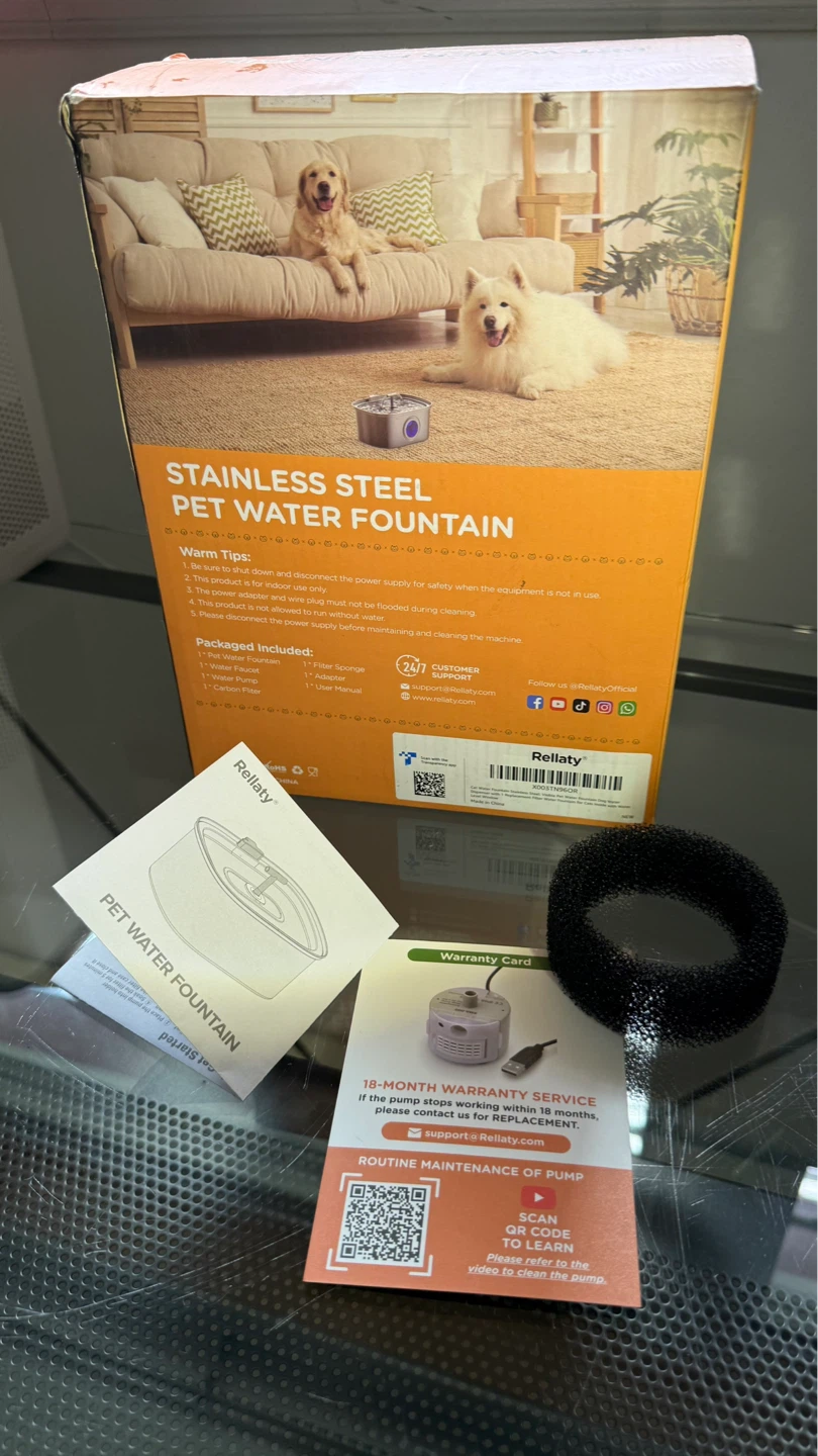 Rellaty Stainless Steel Pet Water Fountain - photo 2