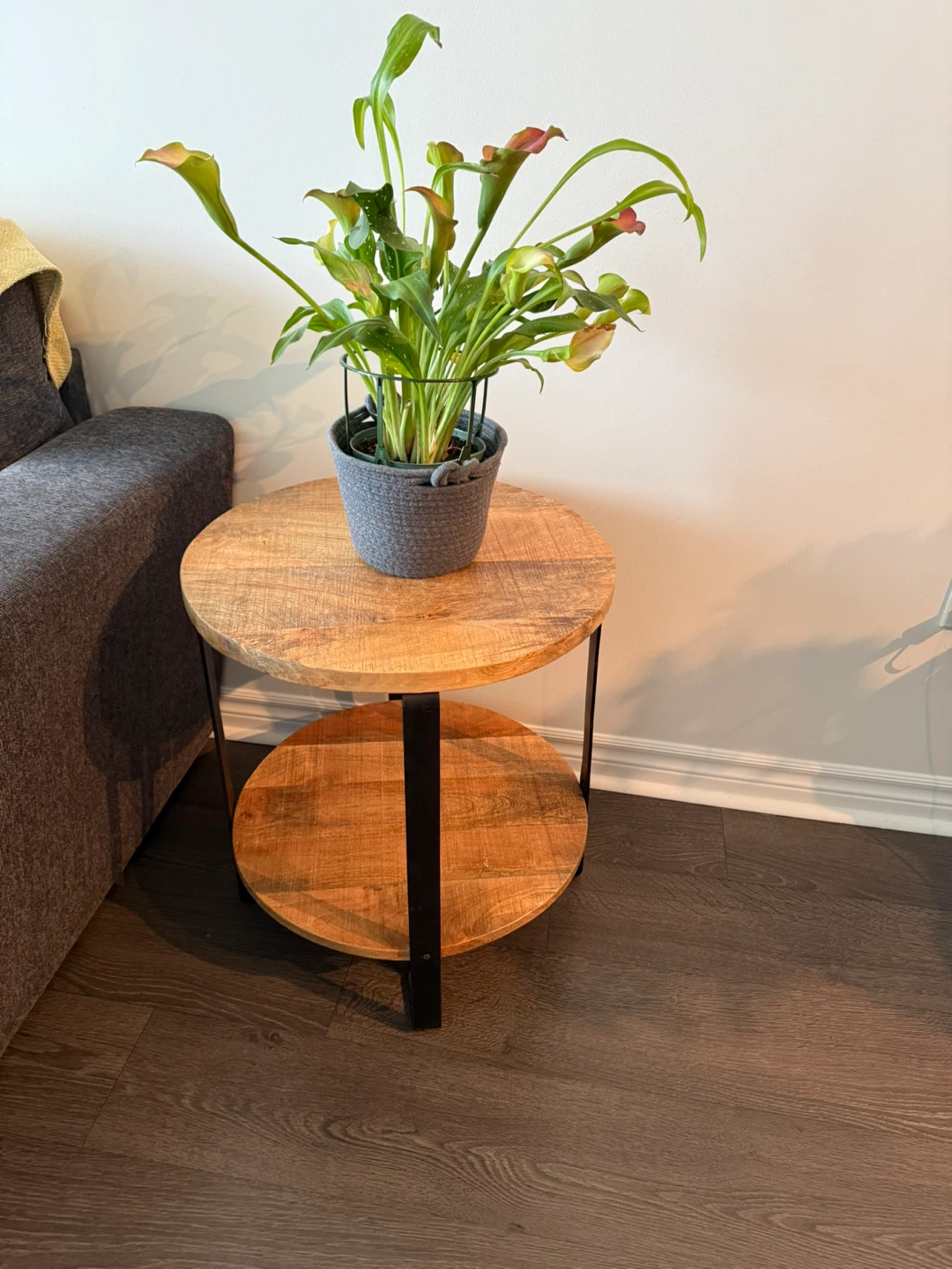 Round Wood Side Table