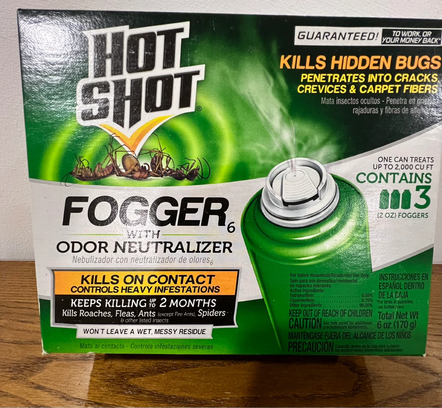 Hot Shot Fogger with Odor Neutralizer - 3 Pack