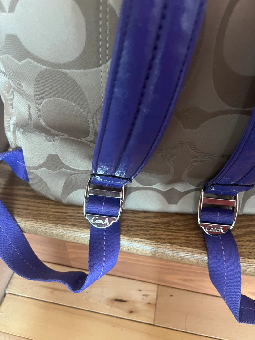 Authentic Coach Purple signature backpack - photo 3