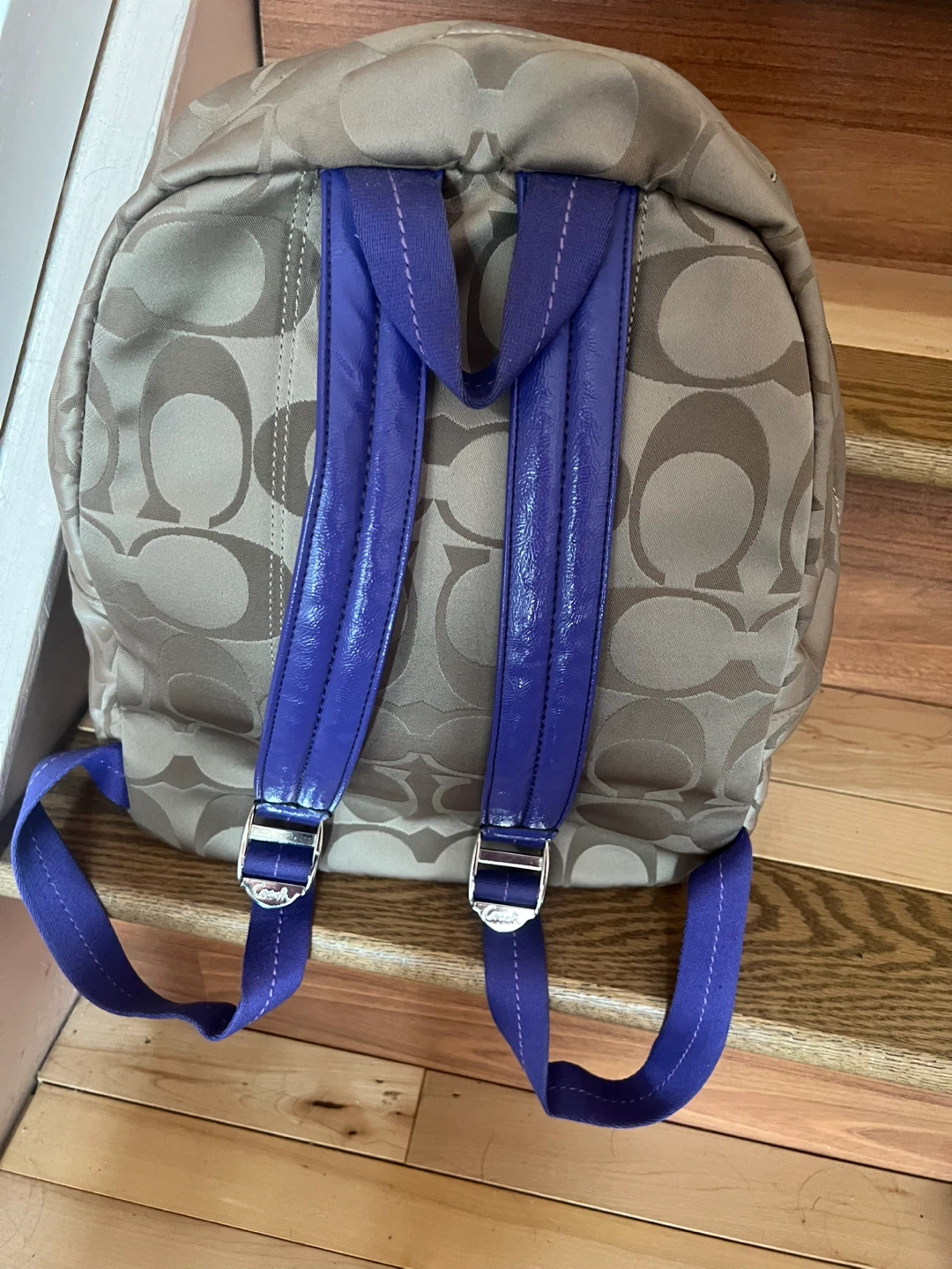 Authentic Coach Purple signature backpack - photo 2