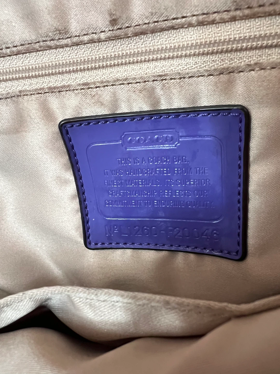 Authentic Coach Purple signature backpack - photo 5